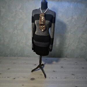 White House Black Market Charcoal Knit Dress